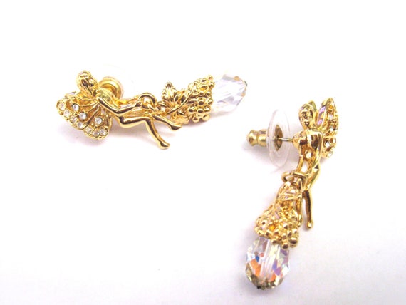 Vintage Jewelry ~  Kirks Folly Fairy Earrings  Gl… - image 4