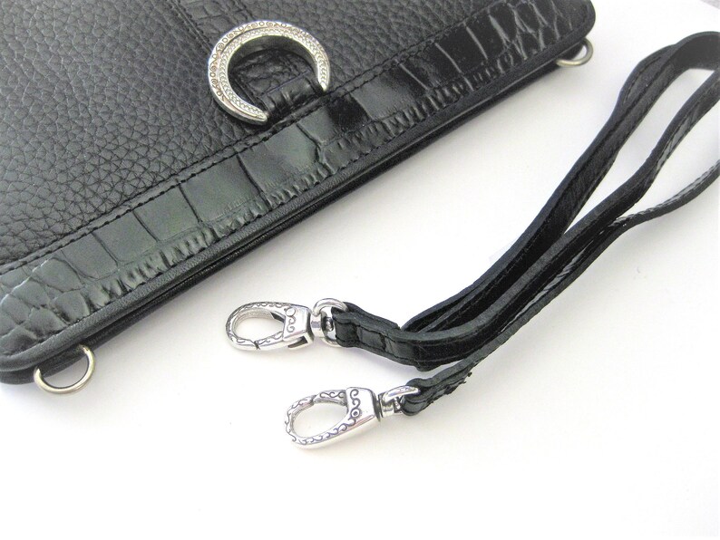 Vintage Purses ~ Brighton Black Wallet Clutch Purse Leather 1980-90's Nice Condition (WBL) image 9