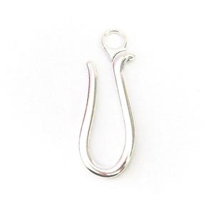 Jewelry Supplies ~  1 Large Hook Pendant Chandelier Silver-tone  -  Per piece  - 2 7/8"  (Grp HG / 4A)