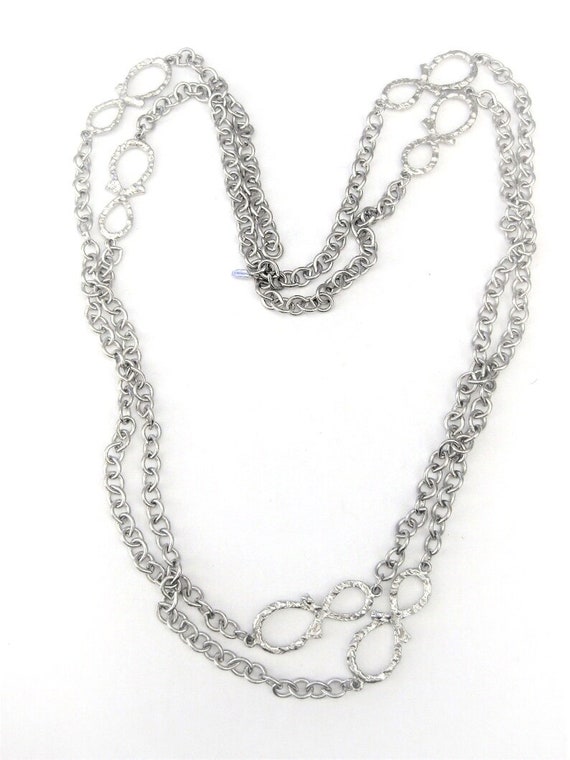 Vintage Jewelry ~  Emmons  Long Necklace  Silver-… - image 3