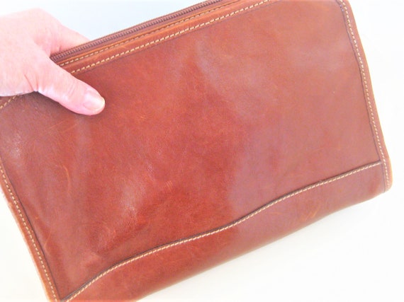 Vintage Purses ~  Talbots  Brown Leather Clutch P… - image 8