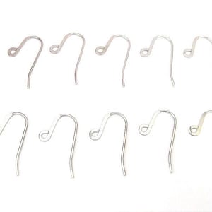 Jewelry Supplies - Earring Wires Hooks 316 Stainless Steel -  1" long -  5prs or 12 prs  #SSEW  (N14B)