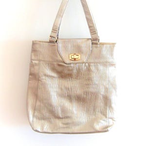 Vintage Purses ~ Avon Mark  Gold  Metallic Handbag  Tote   Retired  Rare  15&quot; tall   (WBL)