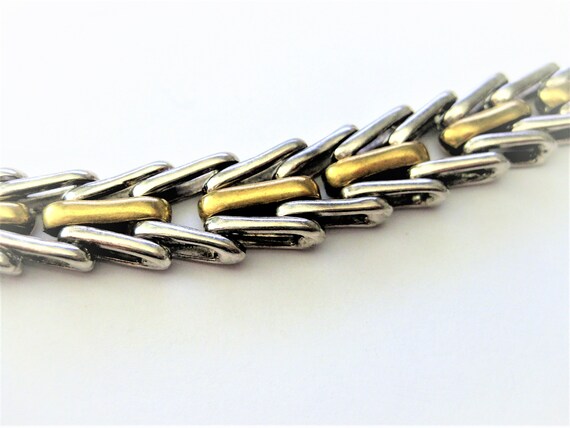Vintage Jewelry - Sterling Silver Bracelet  Chevr… - image 4
