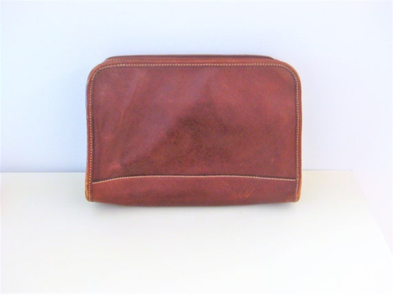 Vintage Purses ~  Talbots  Brown Leather Clutch P… - image 2