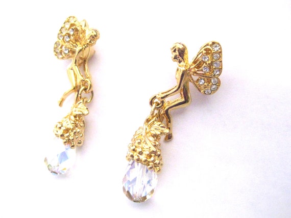 Vintage Jewelry ~  Kirks Folly Fairy Earrings  Gl… - image 5