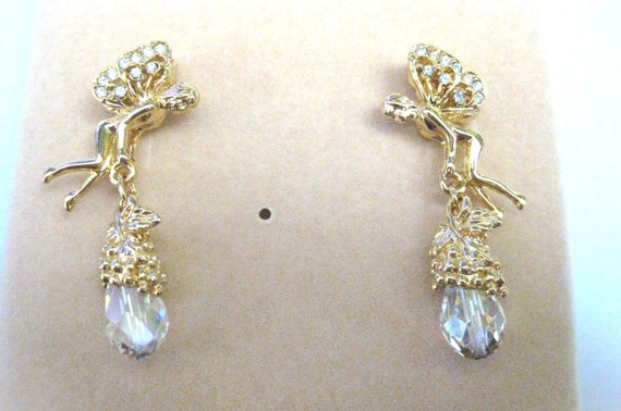 Vintage Jewelry ~  Kirks Folly Fairy Earrings  Gl… - image 6