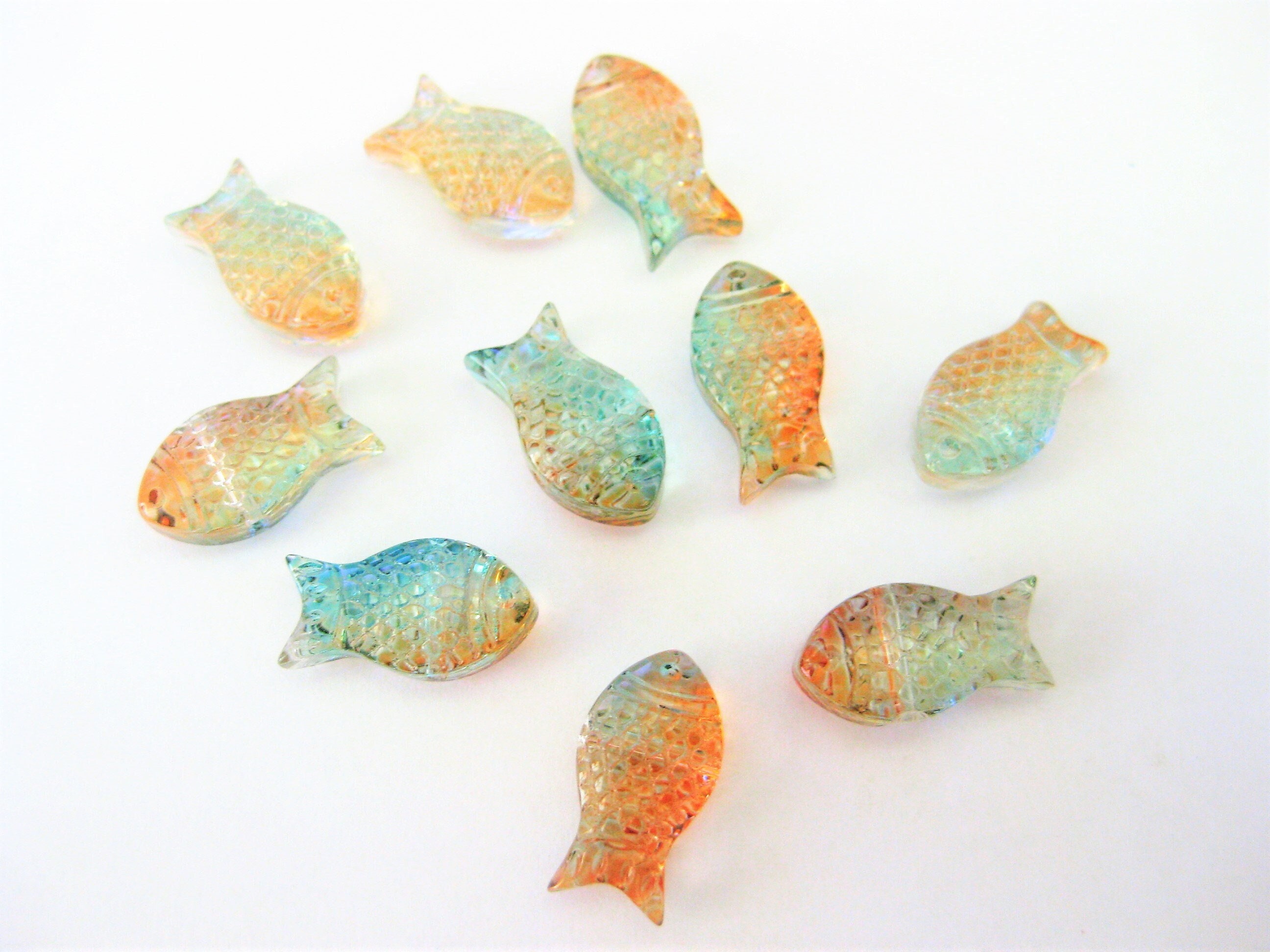 Wholesale SUNNYCLUE 1 Box Glass Fish Beads Ocean Animal Spacer