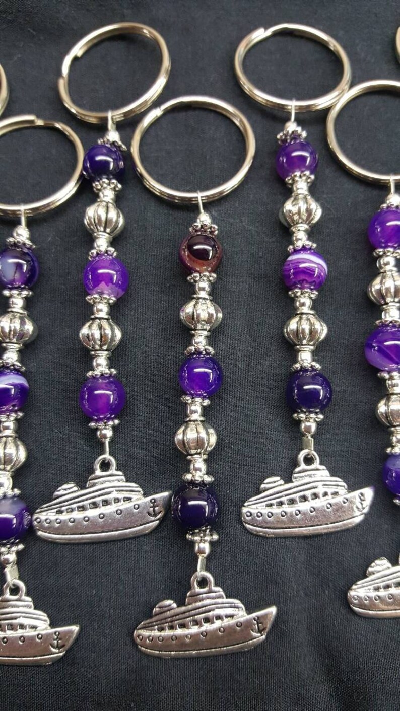 Lot of 10 Cruiseship Keychains Cruise Beaded Keychains / Fish Etsy
