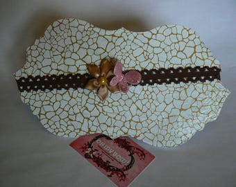 Satin flower and Butterfly headband
