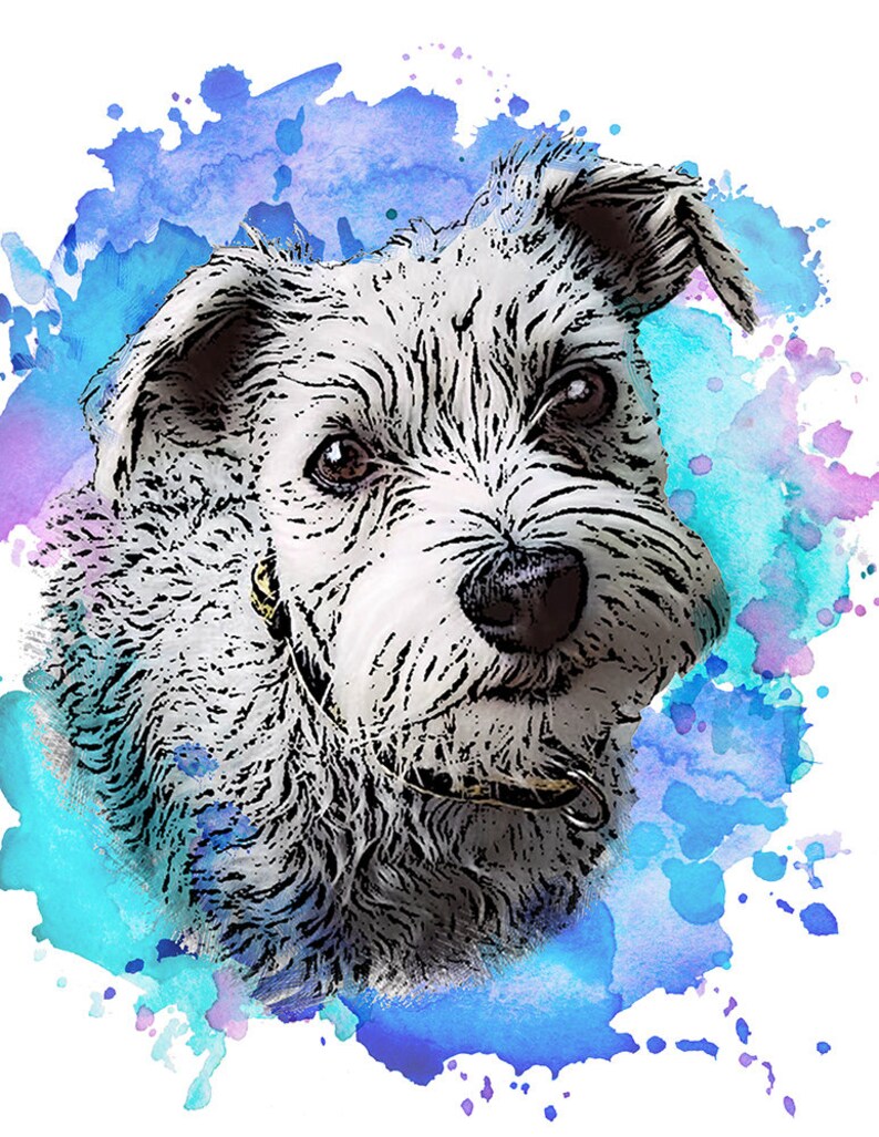 Custom Pet Portrait DIGITAL Download. No Physical Print Sent. Etsy