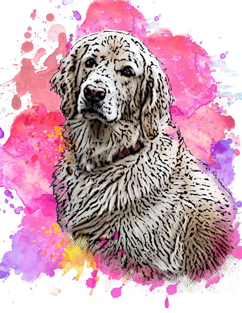Custom Pet Portrait DIGITAL Download. No Physical Print Sent. Etsy