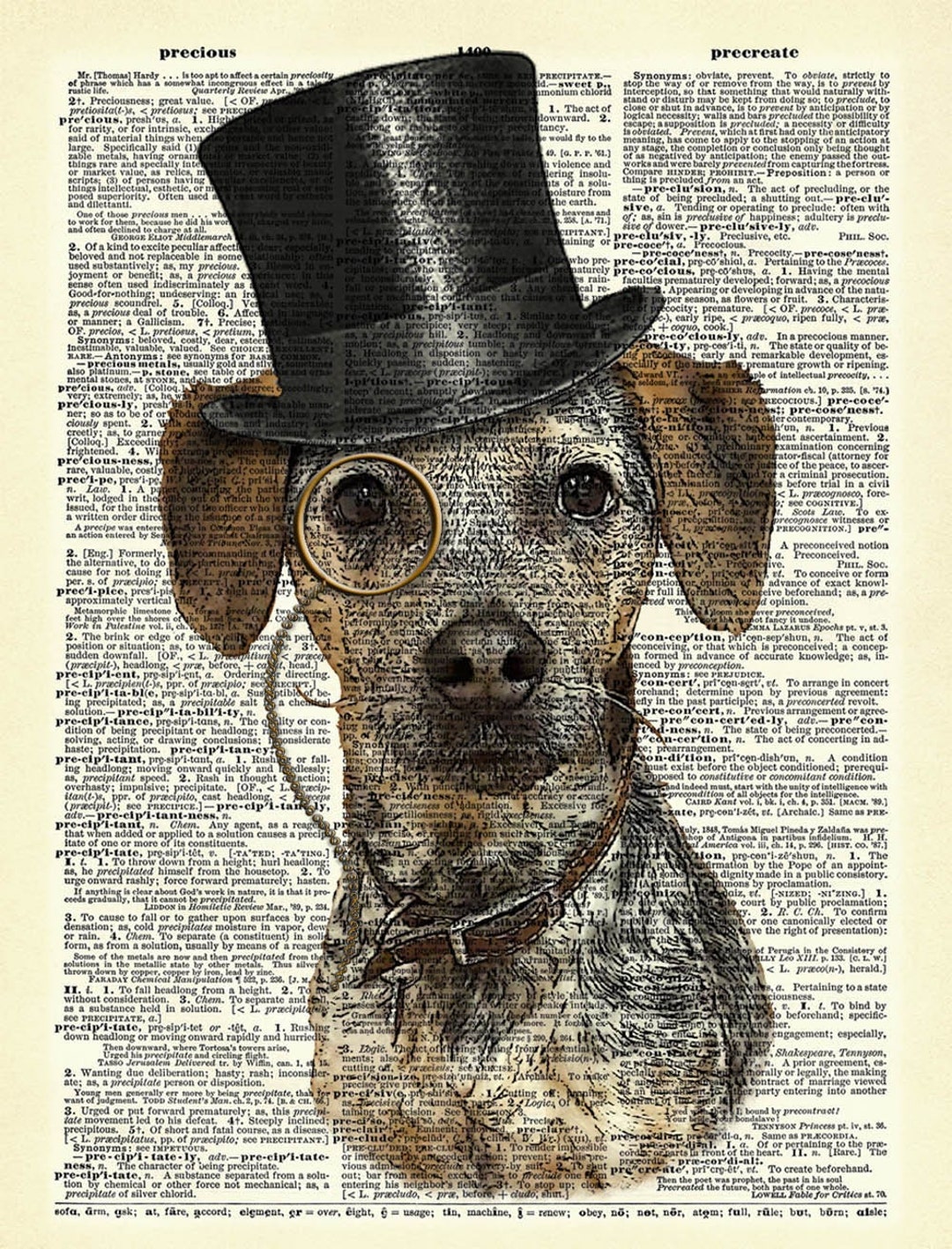 Dog In Top Hat Drawing
