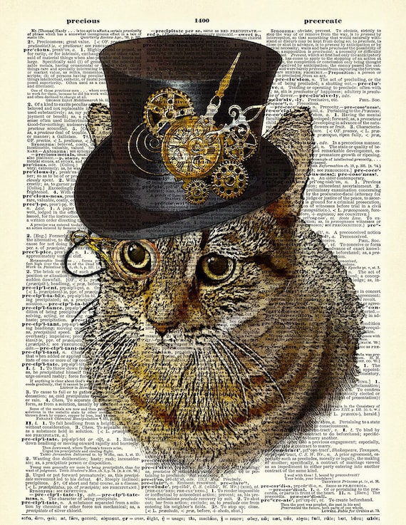 Monocle Top Hat Cat