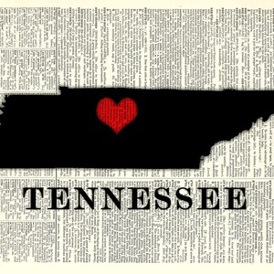 Map-your STATE With Heart - Any State - Vintage Book Page Art Print ...