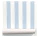Beach House Blue Fat Awning Stripe Wallpaper