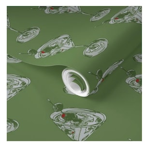 Vodka Martini with Olive Wallpaper - Olive Green Background