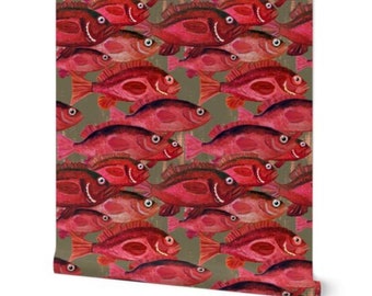 Red Snapper Fish Wallpaper - Mid-Size Scale