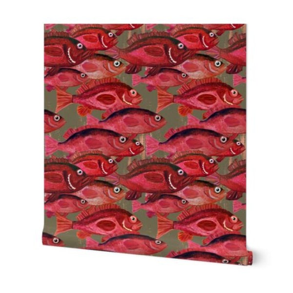 Red Snapper Fish Wallpaper - Mid-Size Scale