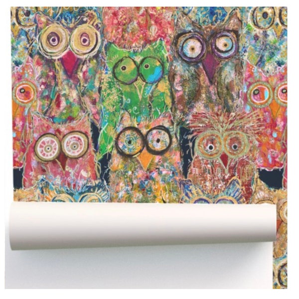 Twinkle Owls Wallpaper (large scale)