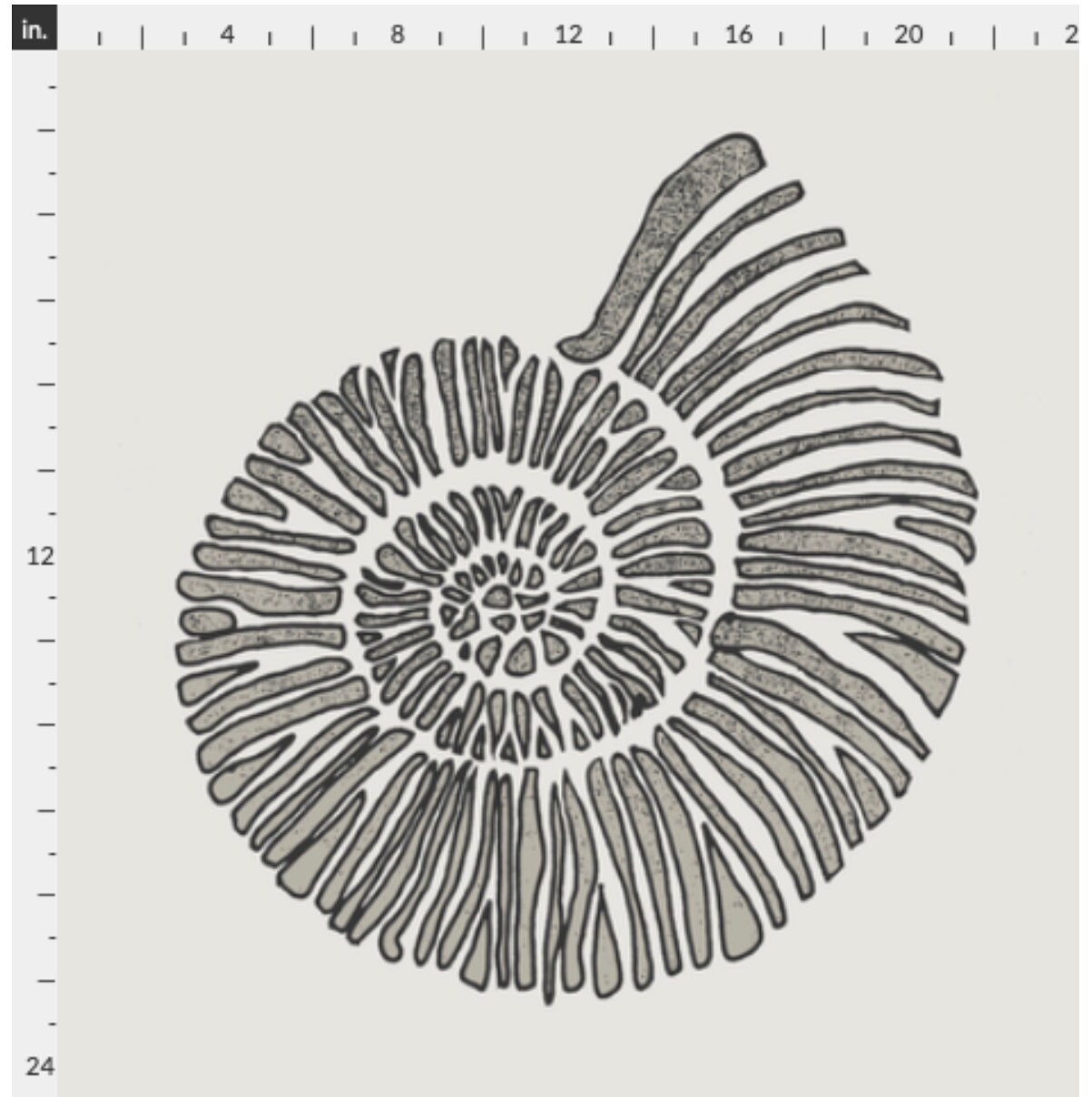 Nautilus Shell Wallpaper large Scale Greige grey & Beige - Etsy