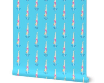 Blond Diving Beauties Wallpaper  - turquoise