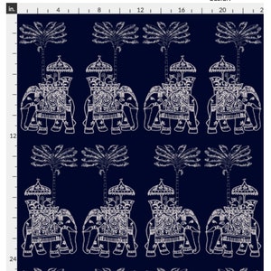 Blue Block Print Wallpaper - Etsy UK