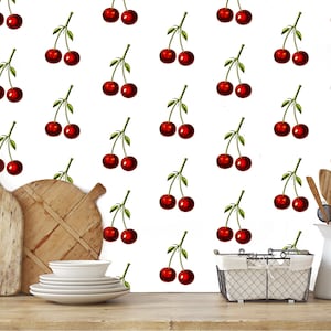 Vintage Looking Botanical Cherries  Wallpaper