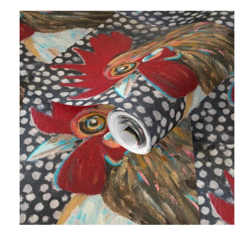Frank the Rooster Barnyard Boss Wallpaper - Etsy