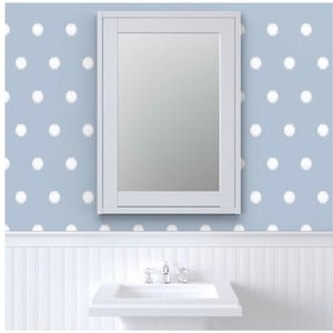 Blue Polka Dot Wallpaper: Beach House Style (Peel and Stick or Pre-Pasted)