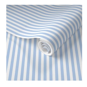 Wolfgang Nursery Suite -  Blue and White Stripe Wallpaper