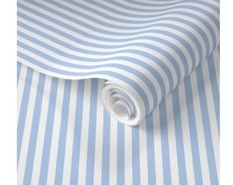 Wolfgang Nursery Suite -  Blue and White Stripe Wallpaper