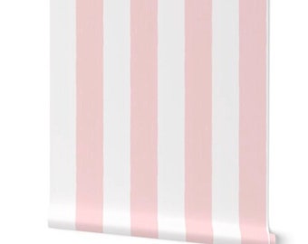 Fat Awning Stripe Wallpaper - Pastel Pink