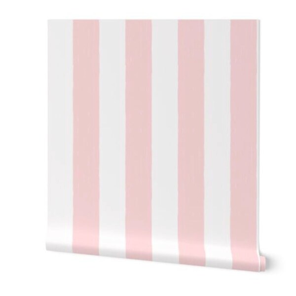 Fat Awning Stripe Wallpaper - Pastel Pink