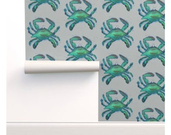 O&#39; Crabby Day Painted Blue Crab  Wallpaper