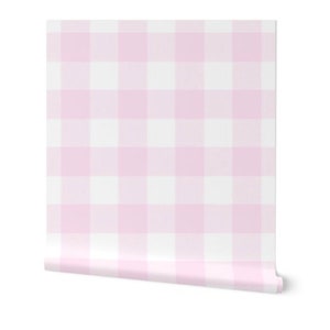 Big Time Gingham (Buffalo Check)  Wallpaper - Pastel Pink