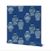 Blue & White Ginger Jar Wallpaper on a blue background