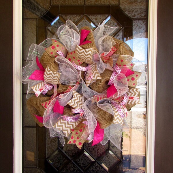 BREAST CANCER WREATH