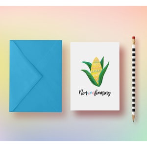 Trans Pride Coming Out Encouragement Support Printable Card LGBTQ // Funny Corn Pun // Tarjeta de felicitación // Coming Out Letter