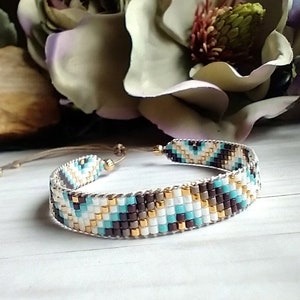Miyuki Bracelet, 24k Gold Plated Bead Loom Bracelet, Colorful Armband, Boho Accessory, Elegant Arm Candy, Slim Bracelet, Gift Idea for her.