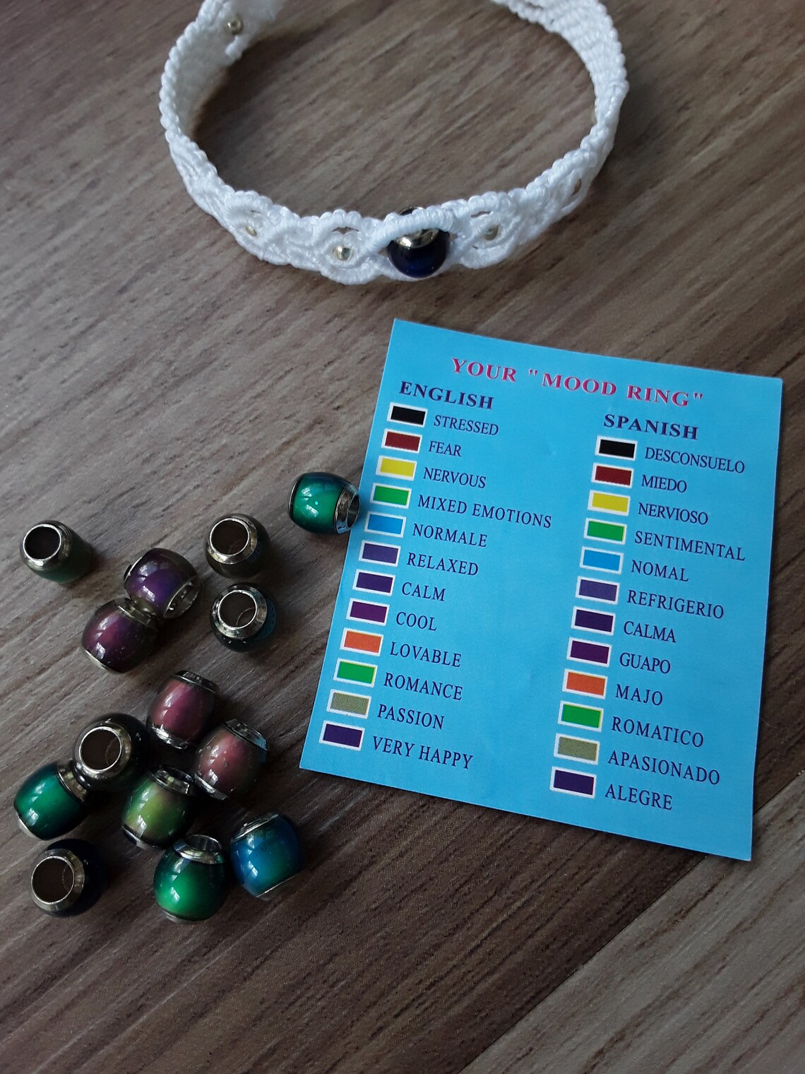 Macrame Bracelet. Mood Bracelet Color Changing Bracelet For Etsy