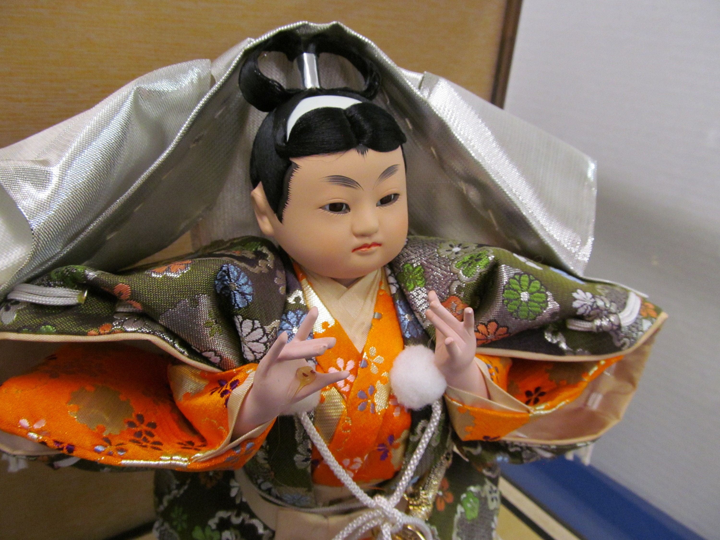 Vintage Japanese Hakata Doll in Glass Display Case Warrior Etsy