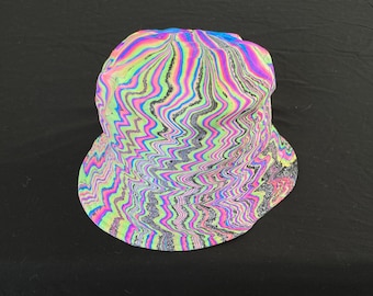 TV Static Marbled Psychedelic Bucket Hat