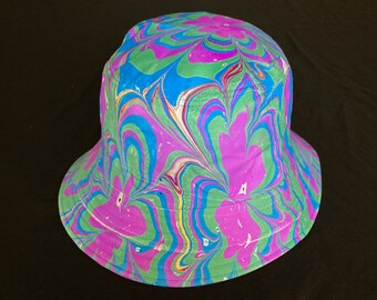 Marsh Marbled Psychedelic Bucket Hat Tie Dye