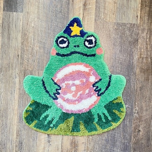 Frog Sorcerer Rug Nonslip Bathmat 22.5” x 26”