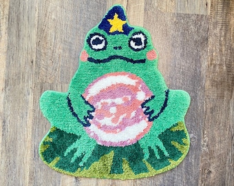Frog Sorcerer Rug Nonslip Bathmat 22.5” x 26”