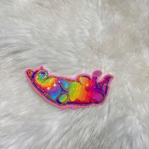 Adesivo olografico a forma di gattino molto comodo, 4,9" x 2,5" Holographic Stars