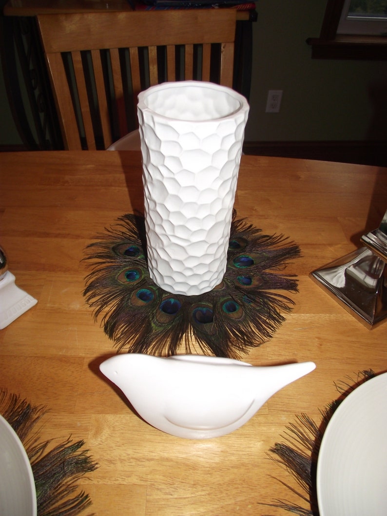 10 Beautiful Peacock Feather Centerpiece Mat/placemat Etsy