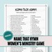 Name That Hymn Women's Ministry Game, Bible Games, Christian Printable, Women's Retreat Activity ...