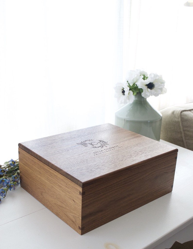 11x14 Photo Album Box Engraved Walnut Wood Etsy